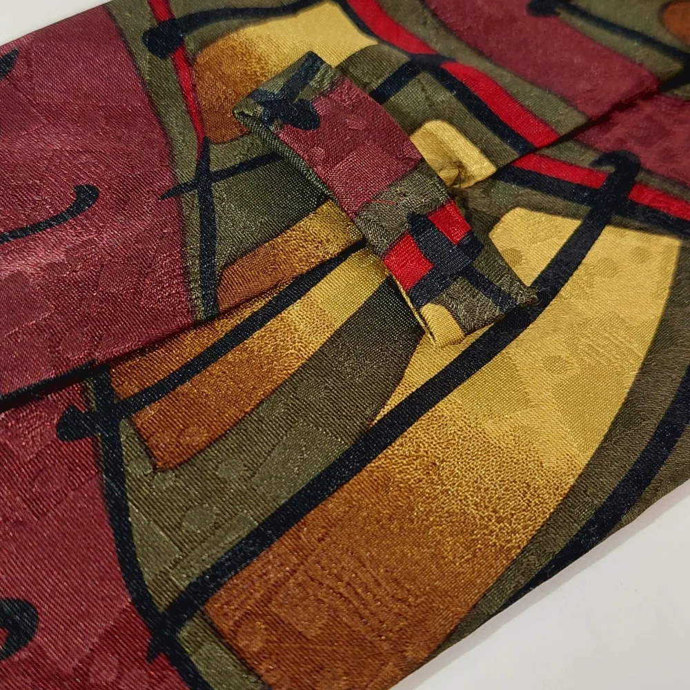 Zigguart By Mulberry Men's Tie Neckwear Made In USA 100% Silk